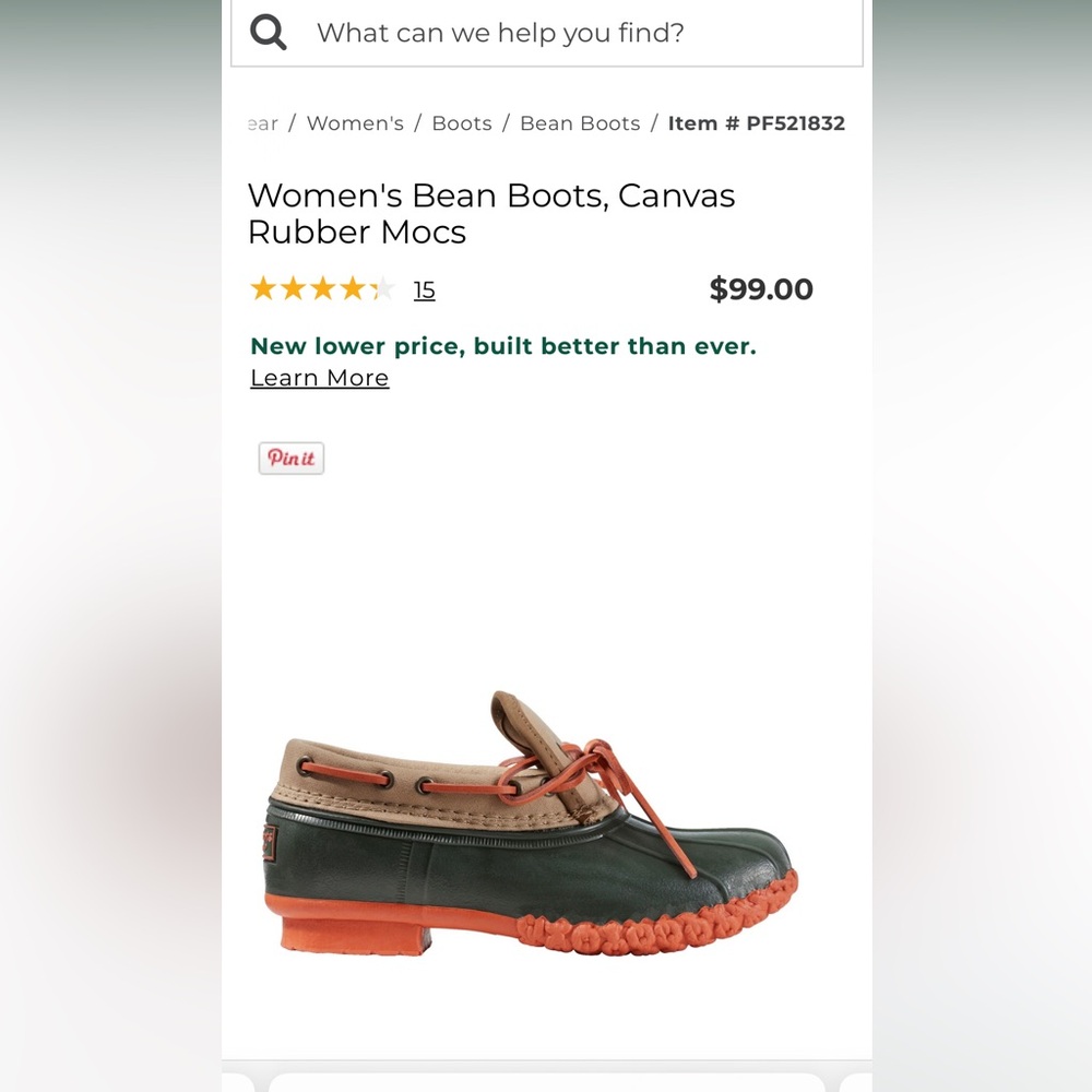 L.L. Bean Brown Duck Boots with Orange and Yellow Laces - Picture 8 of 9